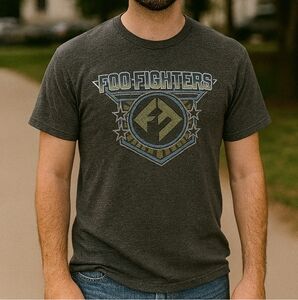 Foo Fighters Jacksonville FL July 2018 Unisex S Gray S/S Graphic Tee Music Band